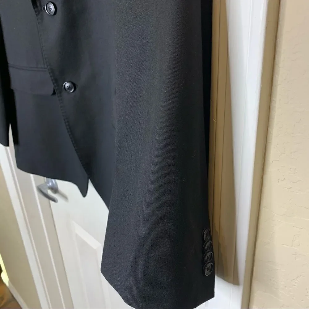 Sean John Black Two Button Sports Jacket Size 48R